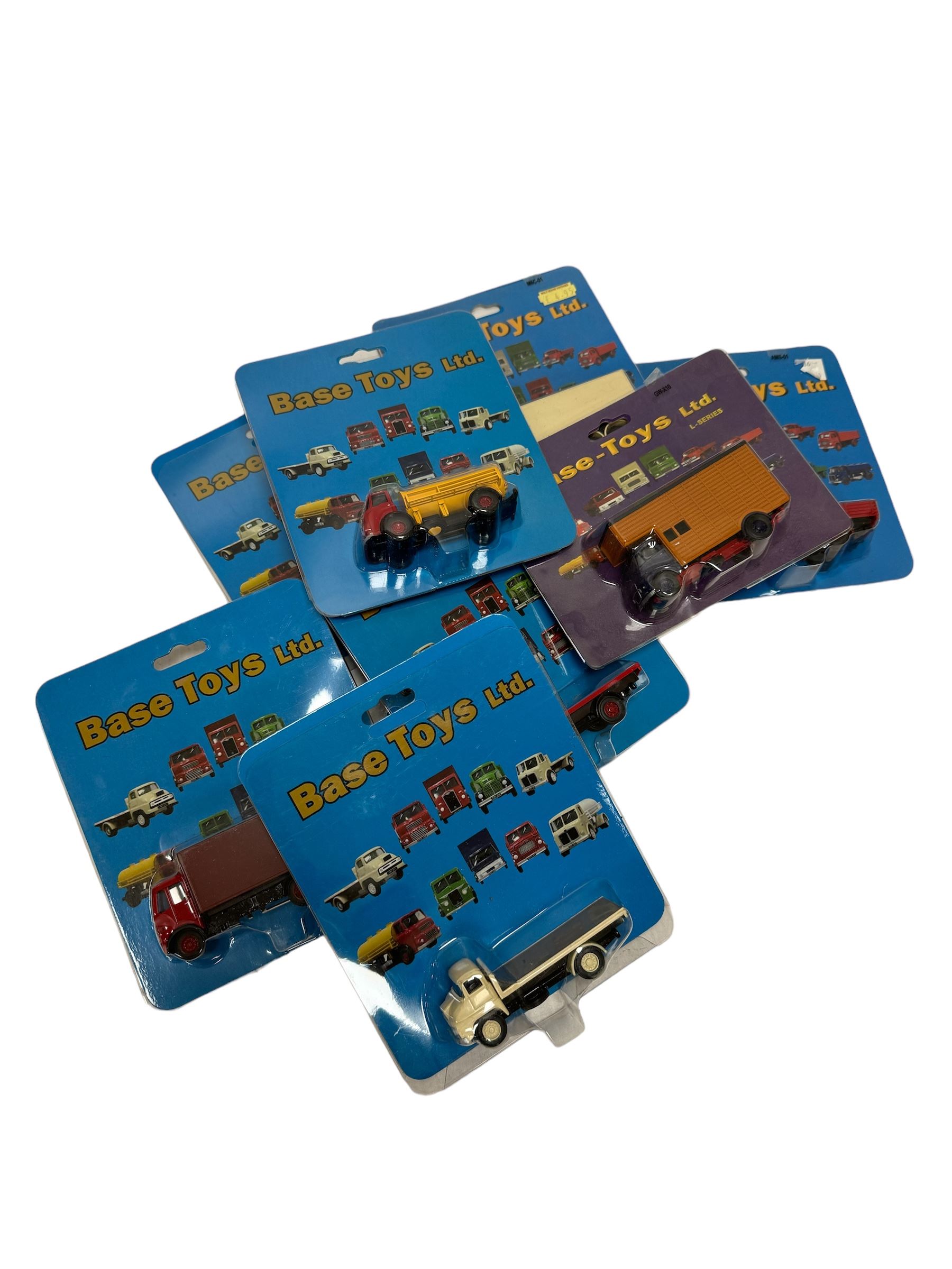 Twenty one Base Toys 1:76 scale diecast vehicles, all in original blister packs