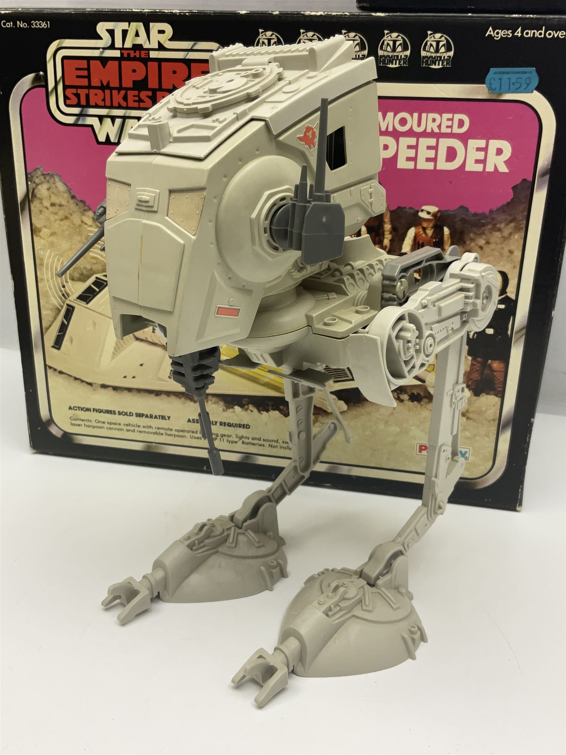 Star Wars - vintage vehicles comprising Rebel Armoured Snowspeeder and Tri-pod Laser Cannon; both boxed; Rebel Transport with 3 3/4