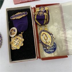  A selection of National Independent Order of Odd Fellows medals.  