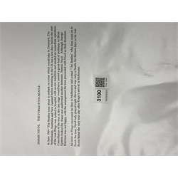  RTV   The Beatles - four signatures on the reverse of a B.O.A.C. Rolls-Royce 707 Jetliner postcard comprising Paul McCartney, Jimmie Nicol, John Lennon and George Harrison.  In June 1964 The Beatles were about to embark on a tour which would take in Denmark, The Netherlands, Australia and New Zealand before returning to the UK but a few days before the start of the tour Ringo was rushed to hospital with severe tonsillitis and needed an immediate operation. Cancellation of the tour at this late stage would have caused a great deal of problems so Brian Epstein looked for, found and auditioned another drummer, Jimmie Nicol. Although George Harrison was not happy with the arrangement the tour proceeded with Nicol as their drummer. As soon as Ringo recovered he flew to Melbourne and joined The Beatles who then went on to finish the tour. Nicol only played eight shows and was a Beatle for just thirteen days as he was flown home the very next day after Ringo's arrival in Melbourne.  Provenance: the signatures were given to the BOAC pilot who flew the Beatles on the tour. He then passed them on to his friend the Mayor of Chipping Norton, where he lived, and the vendor is the widow of the Mayor.