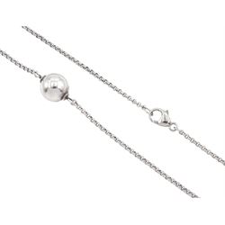 Georg Jensen silver sphere necklace, boxed