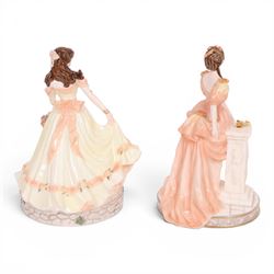 Two Coalport figures from the English Rose Collection, 1999 Admired Miranda 571/1000 and 1997 Lady Sylvia 269/1000, both with certificate and box   
