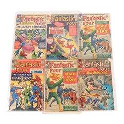 Fifteen Marvel Silver Age 'The Fantastic Four' comic books, spanning years 1963-1965, comprising issues #24, #27, #31-#40, including several duplicates