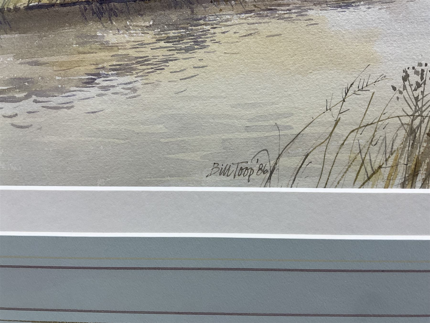 Bill Toop (British 1942-): The Winding River, watercolour signed and dated '86, 34cm x 49cm 