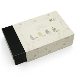 The Royal Mint United Kingdom 2014 silver proof 'A portrait of Britain' five pounds four coin set, cased with certificate
