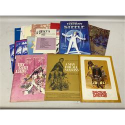 Twenty-nine Theatre and Cinema programmes 1960s - 1990s including The Sound of Music, My Fair Lady, Cleopatra, Beckett, A Man For All Seasons, Doctor Dolittle, Sleeping Beauty etc, Opera North, Ballet, Musicals etc