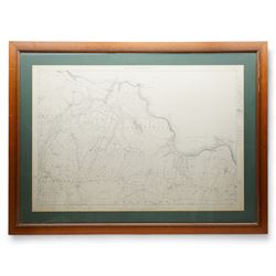Large Victorian Ordnance Survey map of the parish of Hinderwell in North Yorkshire, including coastal plan of Runswick Bay 66cm x 95cm