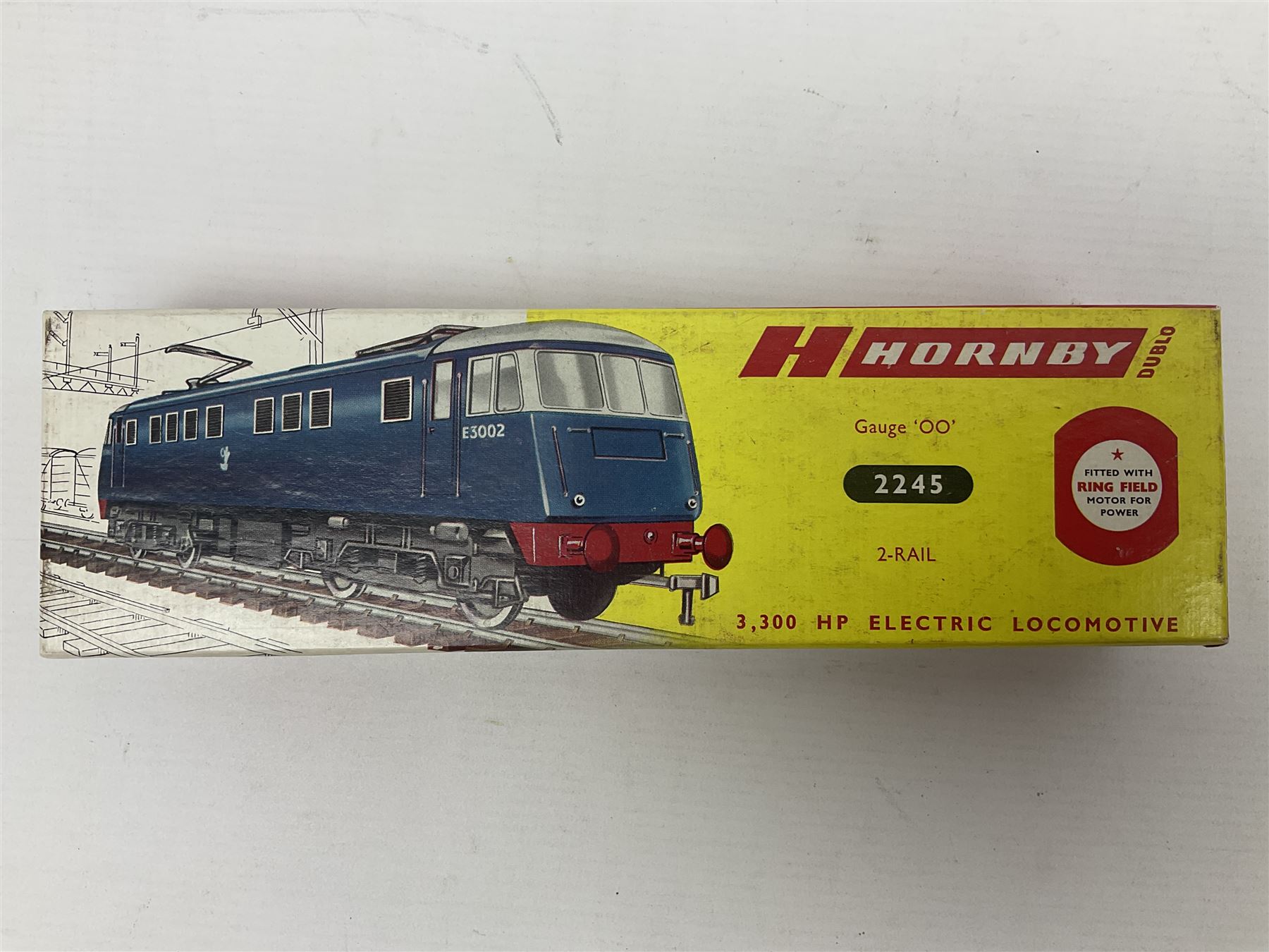 Hornby Dublo - 2-Rail 2245 BR blue 3300 HP Electric pantograph locomotive No.E3002; boxed with maintenance instructions