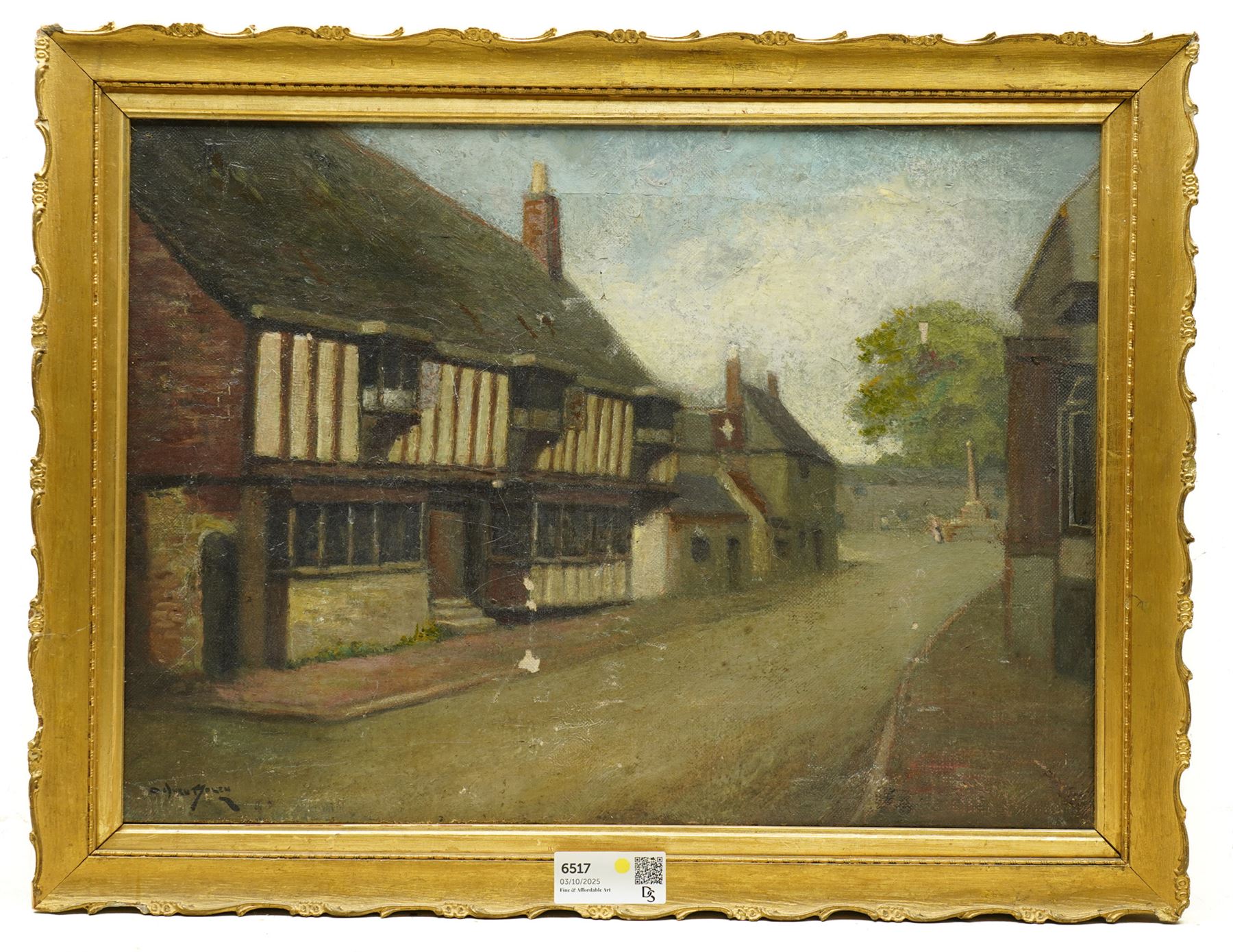 Owen Bowen (Staithes Group 1873-1967): The Star Inn - Alfriston East Sussex, oil on canvas signed 40cm x 56cm