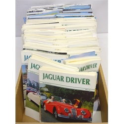  Quantity of 1980s and later Jaguar Enthusiast and Jaguar Driver automotive magazines, in one box  
