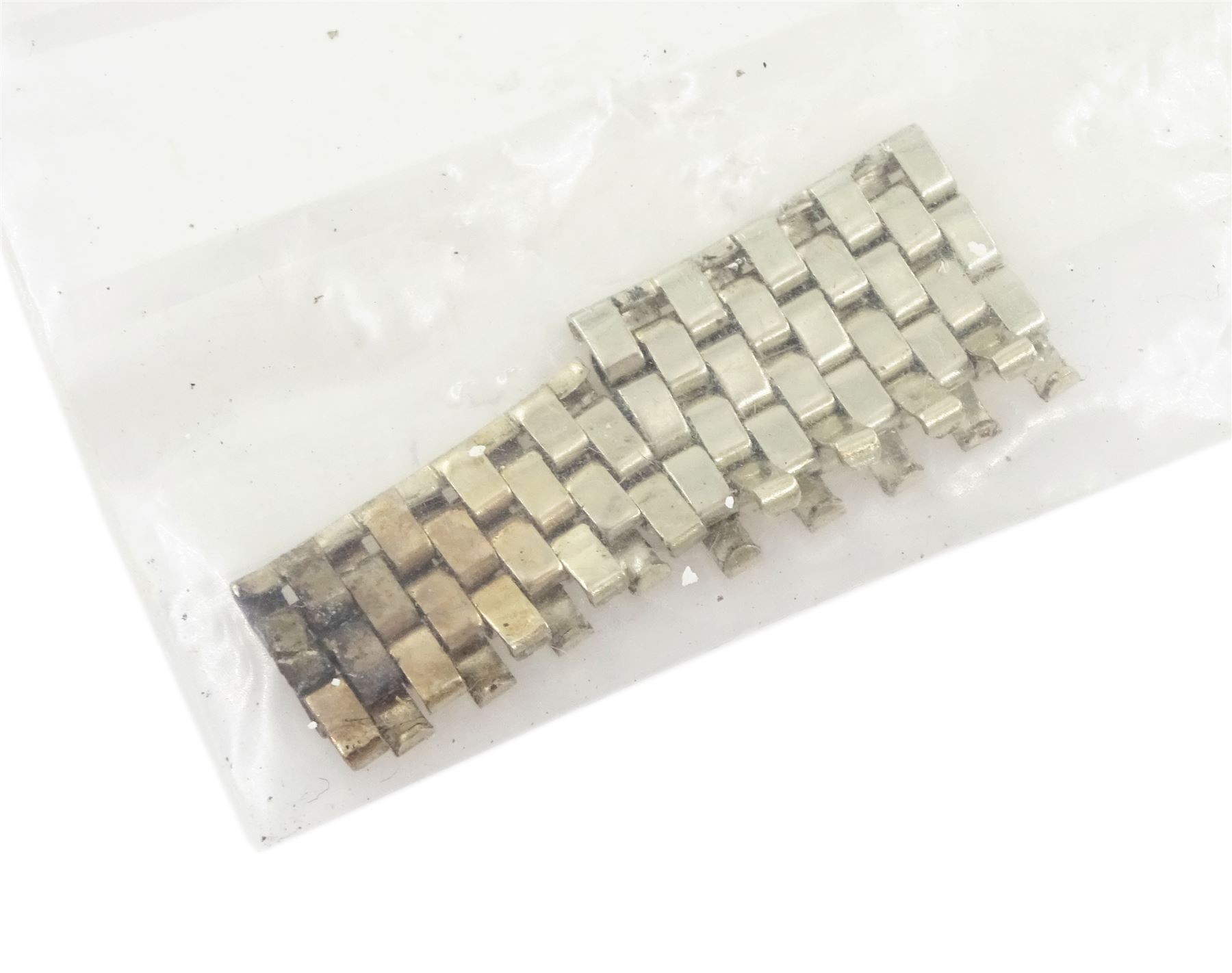 Gruen Curvex Precision gentleman's 14ct white gold manual wind wristwatch, back case No. 282688, rectangular silvered dial, with diamond dot markers at 12, 3 and 9 o'clock and subsidiary seconds dial, on 14ct white gold bracelet, both stamped 14K, with additional links