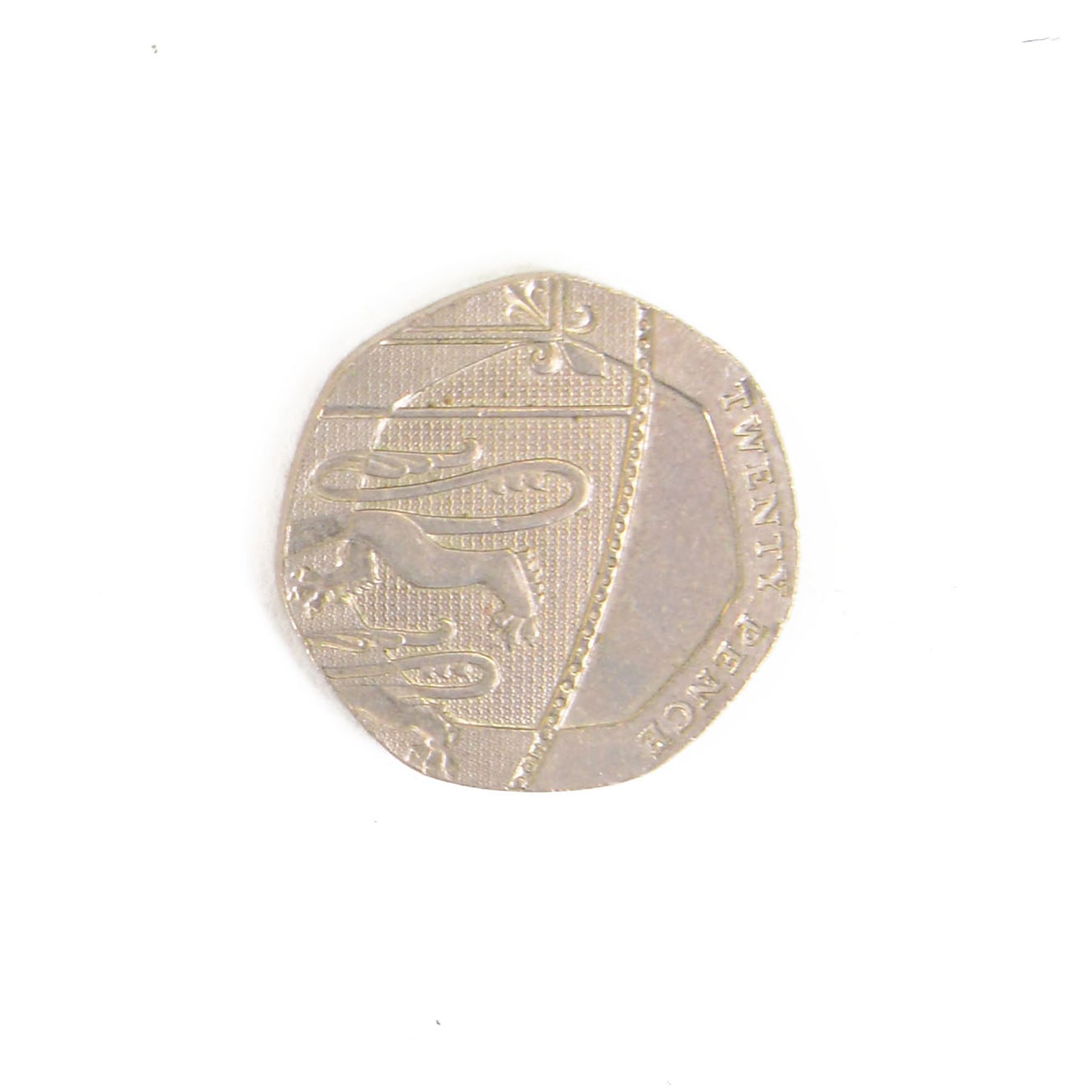 Queen Elizabeth II 2008 undated twenty pence coin, from circulation