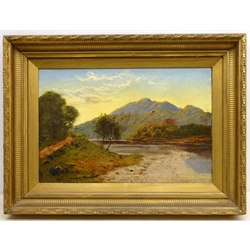  River Landscape, 19th century oil on canvas unsigned 34cm x 52cm  