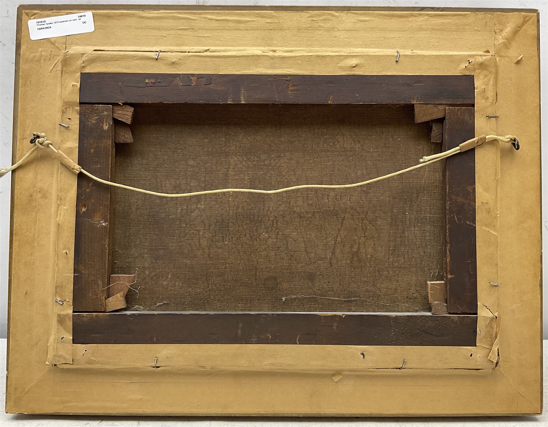 Thomas Spinks (British 1847-1927): Punting on the River, oil on canvas signed and dated 1879, partial title label verso 24cm x 34cm