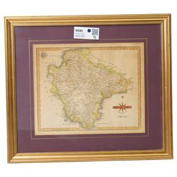 John Cary (British c1754-1835): 'Devonshire', engraved map, hand coloured 23cm x 28cm