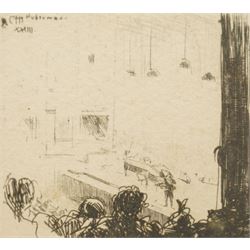 Pietro Annigoni OMRI (Italian 1910-1988): Liturgy and Studies, three drypoint etchings signed in pencil max 17cm x 28cm