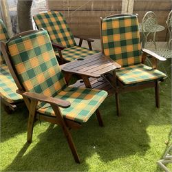 Teak Companion Love seat with cushions  - THIS LOT IS TO BE COLLECTED BY APPOINTMENT FROM DUGGLEBY STORAGE, GREAT HILL, EASTFIELD, SCARBOROUGH, YO11 3TX