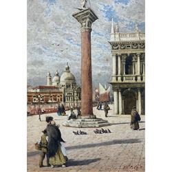 William Vines Holt Cobbett (British 19th/20th century): Outside St Mark's Square - Venice, watercolour signed and dated 1897, 28cm x 19cm