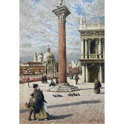 William Vines Holt Cobbett (British 19th/20th century): Outside St Mark's Square - Venice, watercolour signed and dated 1897, 28cm x 19cm