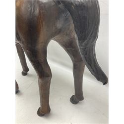 Liberty style leather horse, H68cm