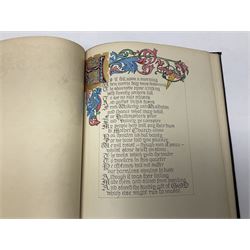 20th century illuminated hymn books, titled Hull Ballads, two volumes, hand coloured Illustrations and written text