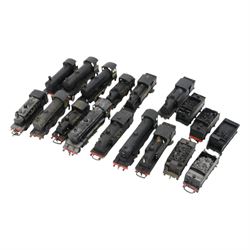 Thirteen 00 gauge kit built locomotives and five kit built tenders