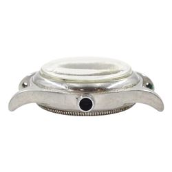 Tudor gentleman's stainless steel manual wind wristwatch, silvered dial with Arabic hour markers and subsidiary seconds dial, back case No. 125358 2784