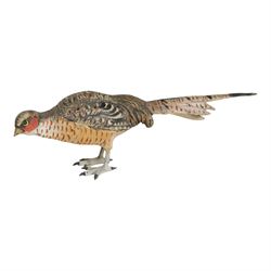 After Franz Bergman, 20th Century cold painted bronze figure of a pheasant, L15cm, H5cm
