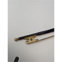 Late 19th century full size German violin with a  Wolff Brothers label, scroll with ebony pegs, finger board and tail piece, in a hard case with bow. Length 60cm

This item has been registered for sale under Section 10 of the APHA Ivory Act