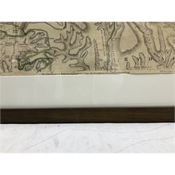 Thomas Jeffreys (British c.1710-1771): 'The Environs of North Allerton, Yaram, Stokesley and Gisborough, engraved map with hand-colouring pub. according to act of Parliament 1772, 57cm x 59cm