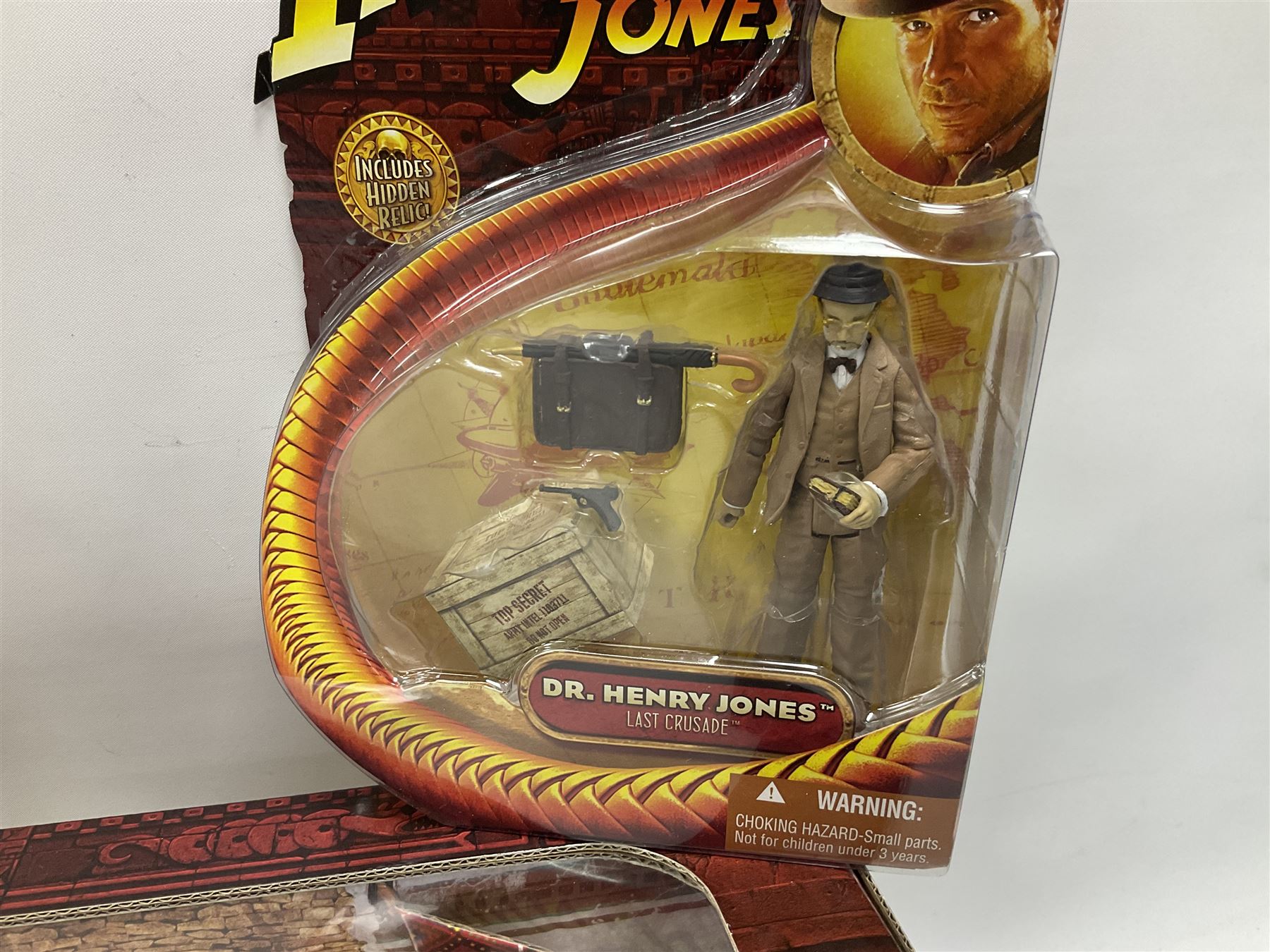Indiana Jones - Hasbro Raiders of the Lost Ark 'Cairo Ambush' Set; boxed; and eight carded action figures comprising Indiana Jones, German Soldiers, Young Indy, Ugha Warrior, Russian Soldier, Colonel Vogel, Dr. Henry Jones and Cemetery Warrior; all in unopened blister packs (9)