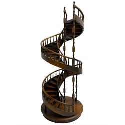 Miniature fruitwood spiral staircase, tu