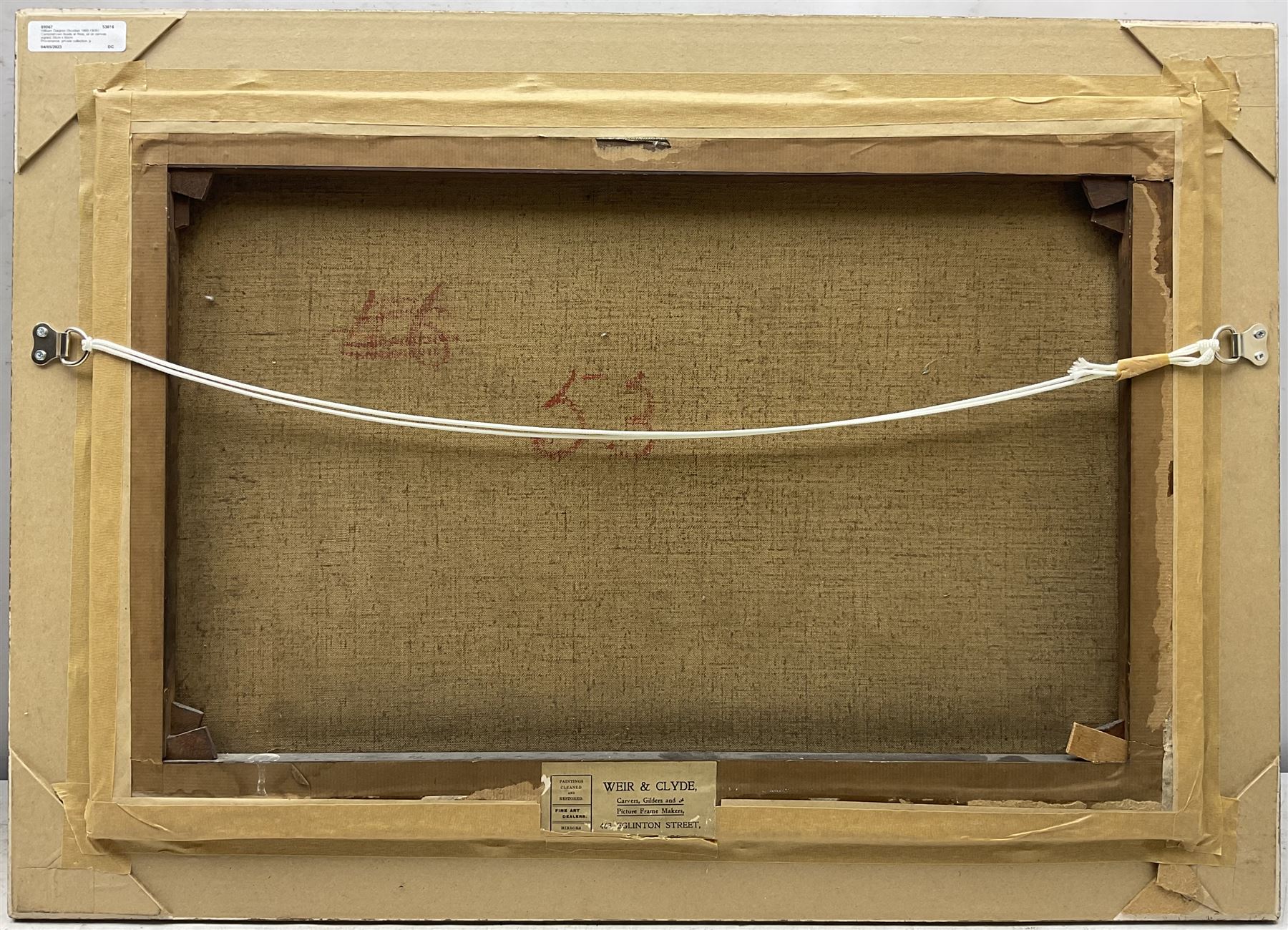 William Dalglish (Scottish 1860-1909): Campbeltown Boats at Rest, oil on canvas signed 39cm x 60cm 
Provenance: private collection, purchased James Alder Fine Art, Hexham; with McTear's Glasgow 15th May 2014 Lot 1645