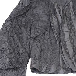 Victorian two-piece lace mourning dress, contained in Brown Muff & Co of Bradford box