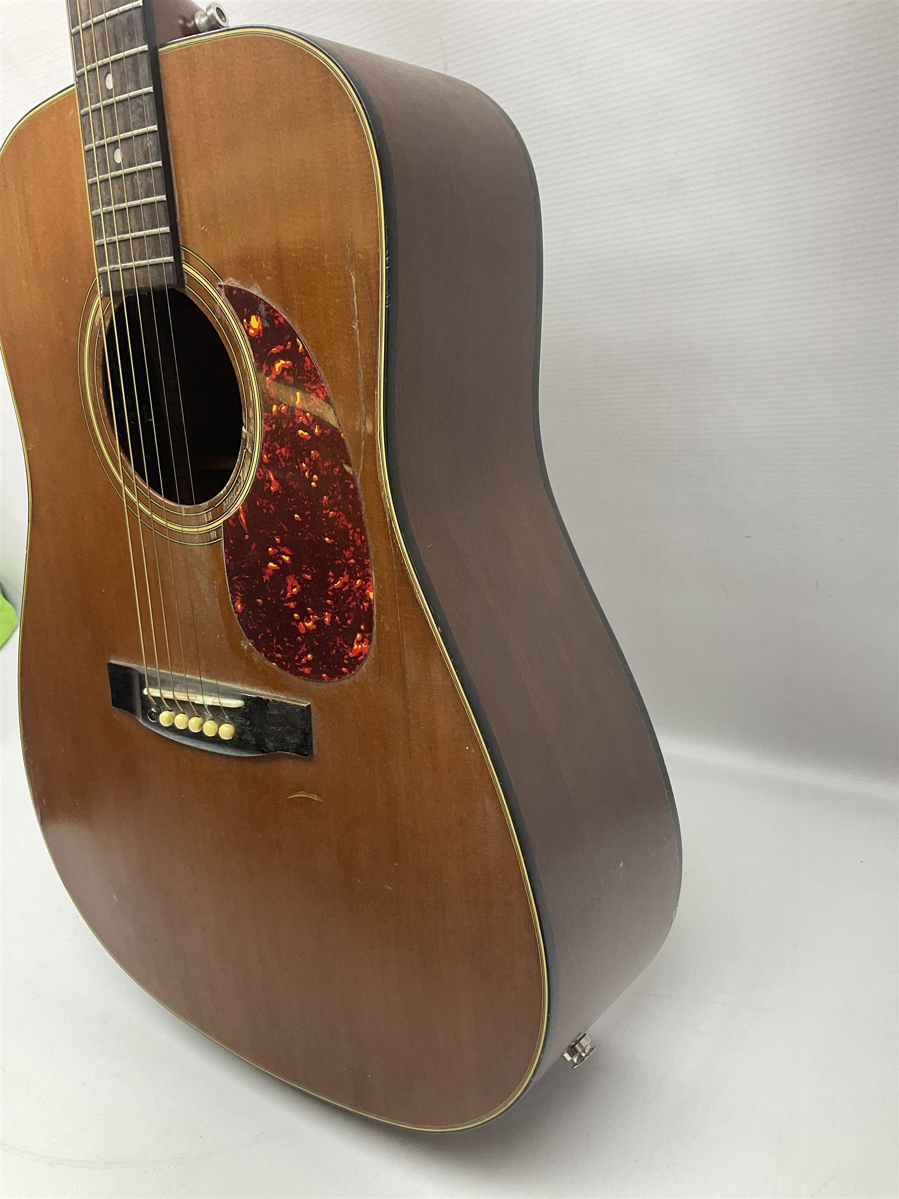 Tanglewood semi-acoustic guitar with Fishman preamp, mahogany back and solid cedar top L103cm; and a Rockbag electric guitar soft carrying case (2)