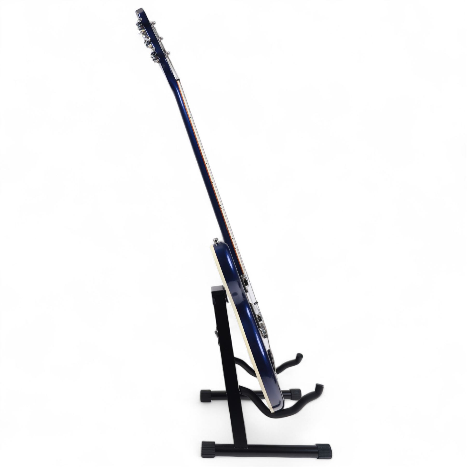 Rickenbacker model no. 360 six string electric guitar, in midnight blue finish, serial no. 33793 made in USA, circa 2017, in Rickenbacker fitted hard case with plush black interior, guitar L100cm