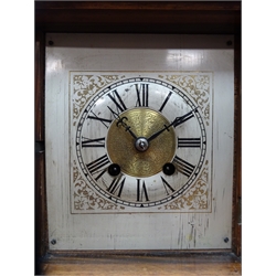  HAC architectural cased mantel clock with silvered Roman dial, twin train 8-day movement half hour striking on a coil, No.3225, H29cm   