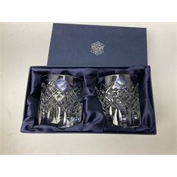 Boxed set of Banda carpet bowls, two boxed sets of Stuart glasses, Murano art glass bowl, cloisonné plate decorated with flowers upon gilt ground, silver plate and other metalware etc