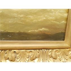 Jan Dommersen (Dutch 19th century): Ships off a Coastal Castle, oil on canvas signed 34cm x 59cm