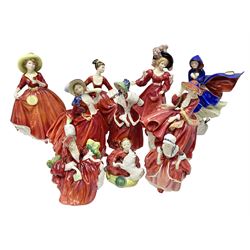 Ten Royal Doulton figures, to include Ly