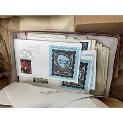 Great British and World stamps, including Austria, Hungary, Switzerland, France, Italy, Sweden, United States of America etc, various first day covers, stamps on envelope pieces etc, housed in albums, folders and loose, in three boxes