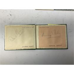 Autographs from film, stage, sporting personalities etc, including mid 20th century Hull City FC, Esmond Knight, John Clements, Kay Hammond, Richard Greene, Manning Whiley, Jerry Desmond etc, in albums, on pieces etc