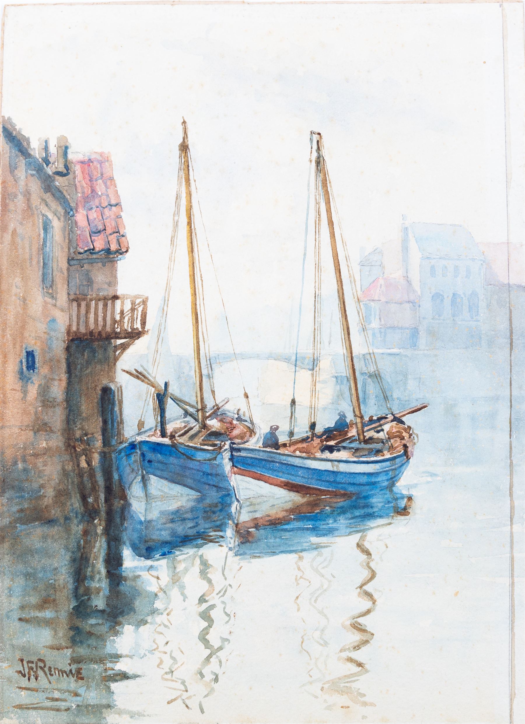 John Francis Rennie (British Early 20th Century): Whitby Scenes, set three watercolours signed, two dated 1901, max 30cm x 22cm (3) (unframed)