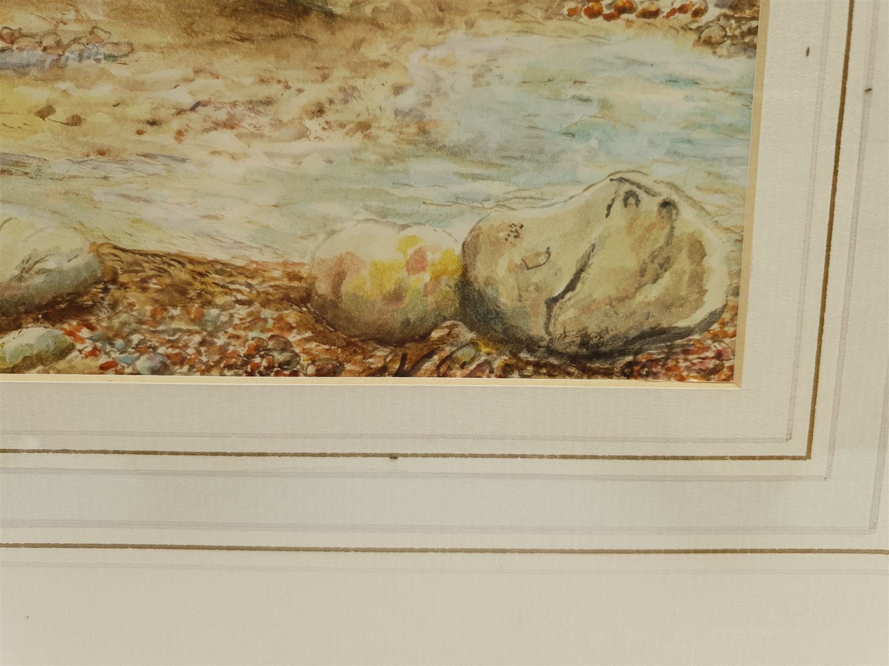 Lorna C Beckett (British late 20th century): 'Kestral', watercolour signed with initials and dated '93, titled verso 30cm x 34cm; Seabird on the Shore, 20th century watercolour indistinctly signed 47cm x 31cm (2)