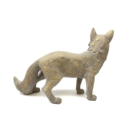  A composite figure modelled as a standing fox, approx L65cm.   