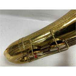 French Henri Selmer 1935 Radio Improved Tenor B flat Saxophone No 20344, with a velvet lined hard case
One of only 550 produced in that year