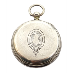  Victorian silver centre seconds chronograph pocket watch No. 23198, case by Alfred Gurney, Chester 1890  