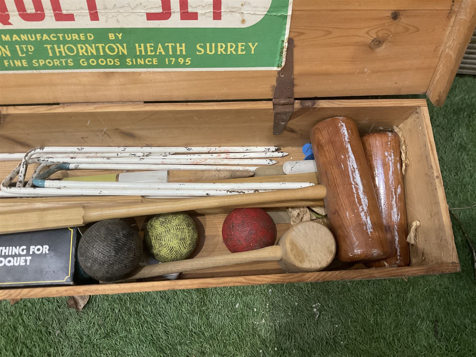 Jaques croquet set in a wooden crate  - THIS LOT IS TO BE COLLECTED BY APPOINTMENT FROM DUGGLEBY STORAGE, GREAT HILL, EASTFIELD, SCARBOROUGH, YO11 3TX
