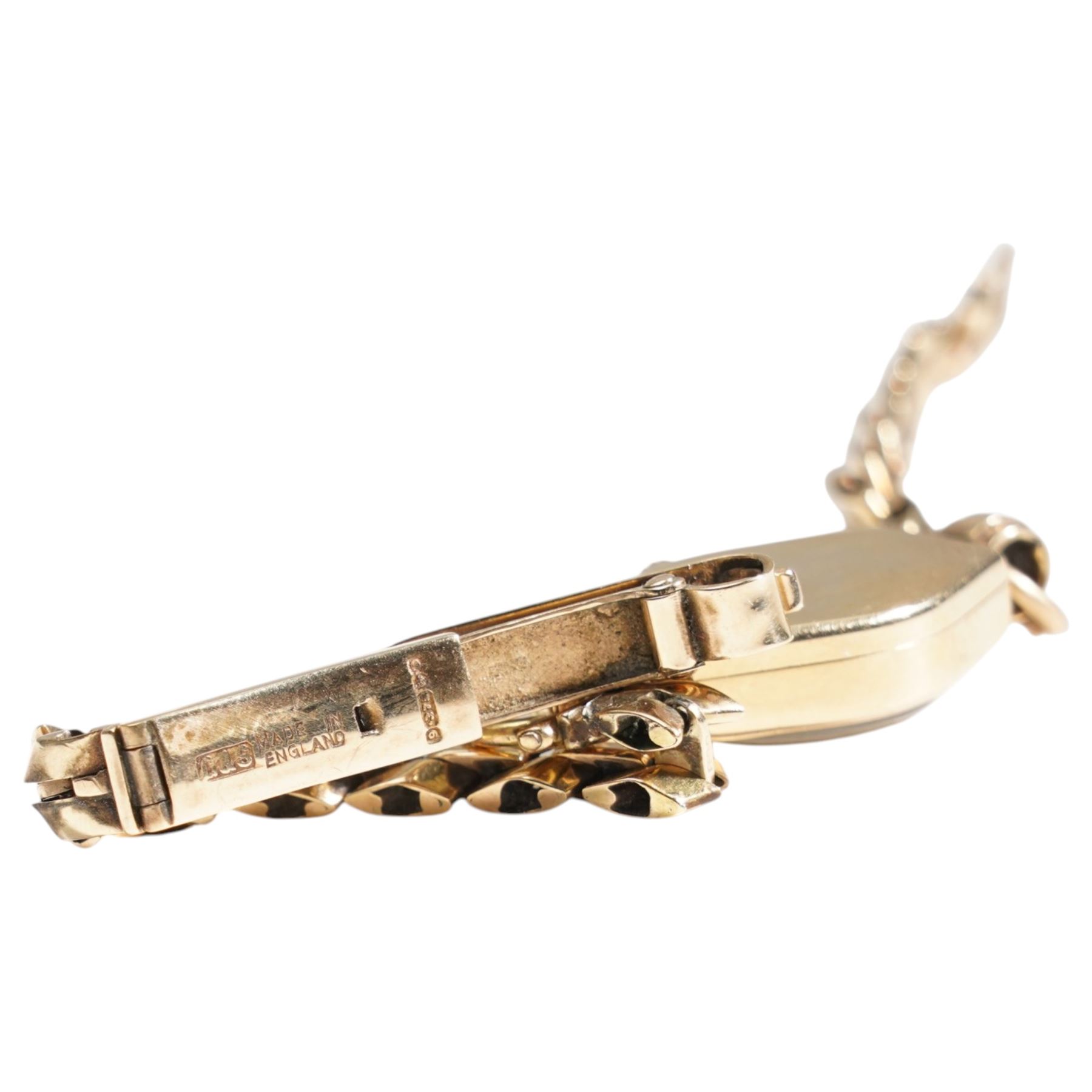 Majex ladies 9ct gold manual wind wristwatch, on integral 9ct gold bracelet, hallmarked