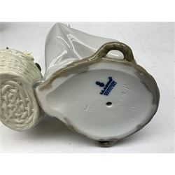 Three Lladro figures, comprising Pondering, no 5173, Nostalgia, no 5071 and Nature's Bounty, no 1417, all with original boxes, largest example H27cm